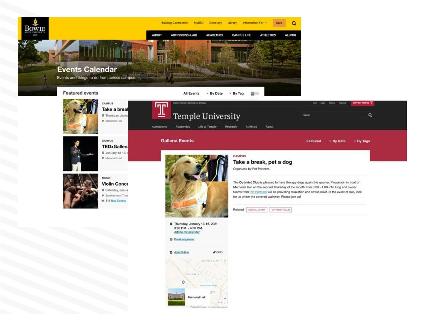 Quickly choose a color and font that matches your website's overall brand using our calendar software for higher education.